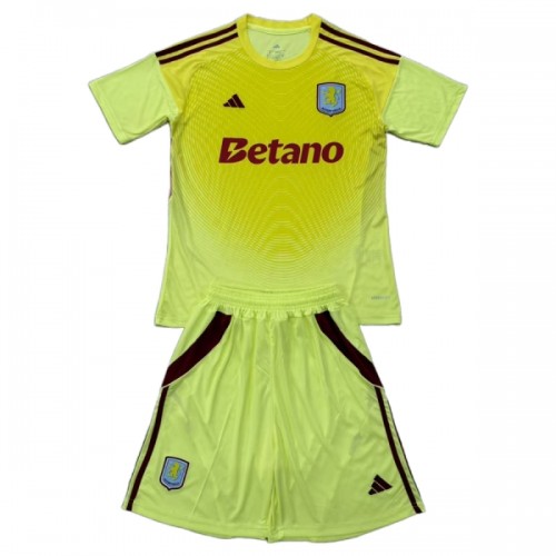 Fotballtrøye Aston Villa Keeper 2025-26 Kortermet Gul - Barn(+ Shorts) Fotballtrøye Aston Villa Keeper 2025-26 Kortermet Gul - Barn(+ Shorts)
